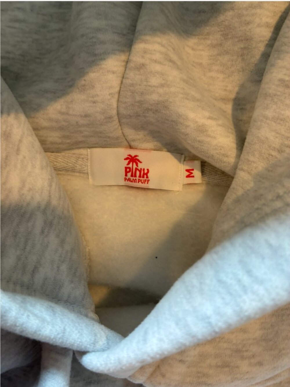 Pink Palm Puff hoodie Size M - Picture 3 of 3